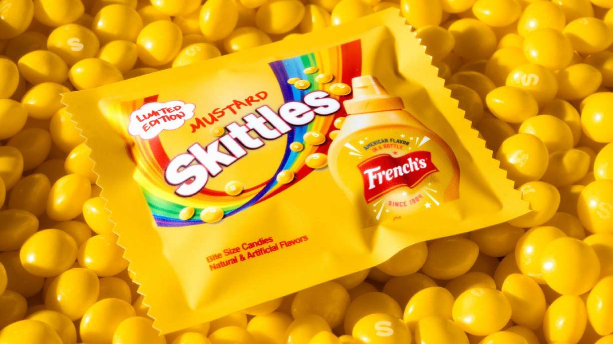 Skittles partnered with French's for a mustard-flavored candy.