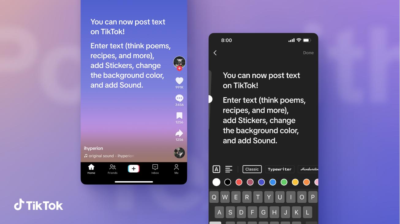 TikTok announced Monday that users can post text-only content, similar to that of Twitter, or X, as it is now called.