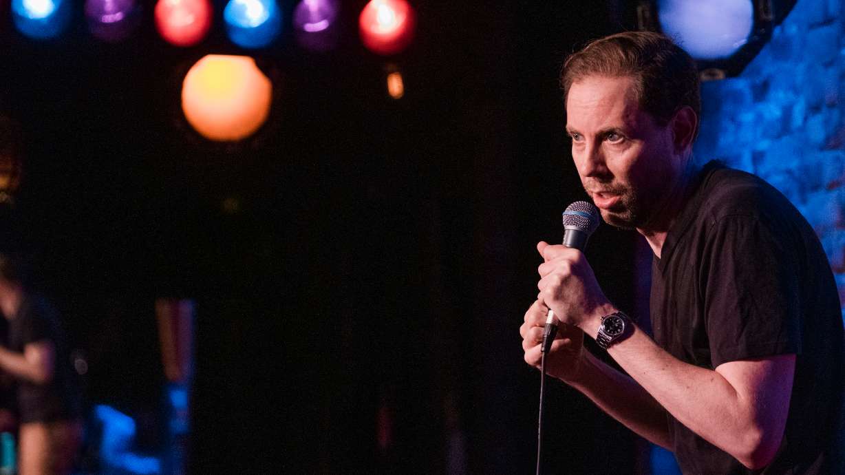 Comedian Ryan Hamilton performs at the Village Underground in Manhattan, New York, on June 16.