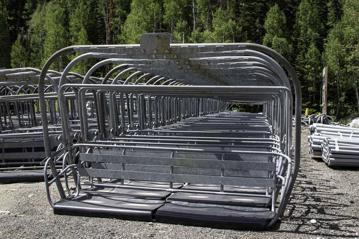 A photo of the Eagle Express lift chairs that Solitude Mountain Resort is putting up for auction. The resort's online auction begins on Aug. 1 and wraps up on Aug. 7.
