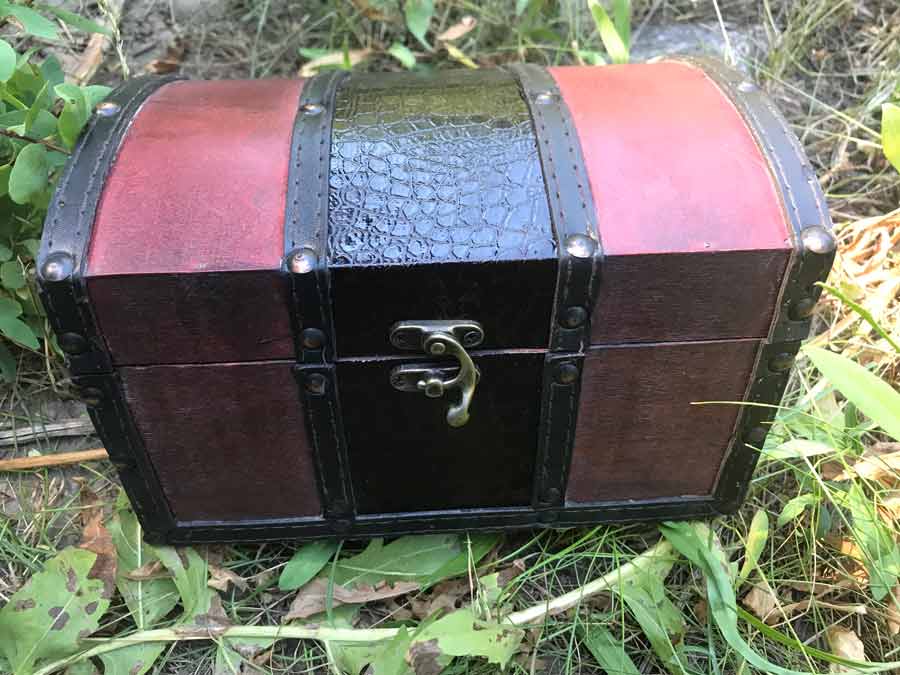 This treasure chest, hidden somewhere in eastern Idaho, contains a certificate for $5,000 and other prizes donated by local businesses. Finders, keepers.
