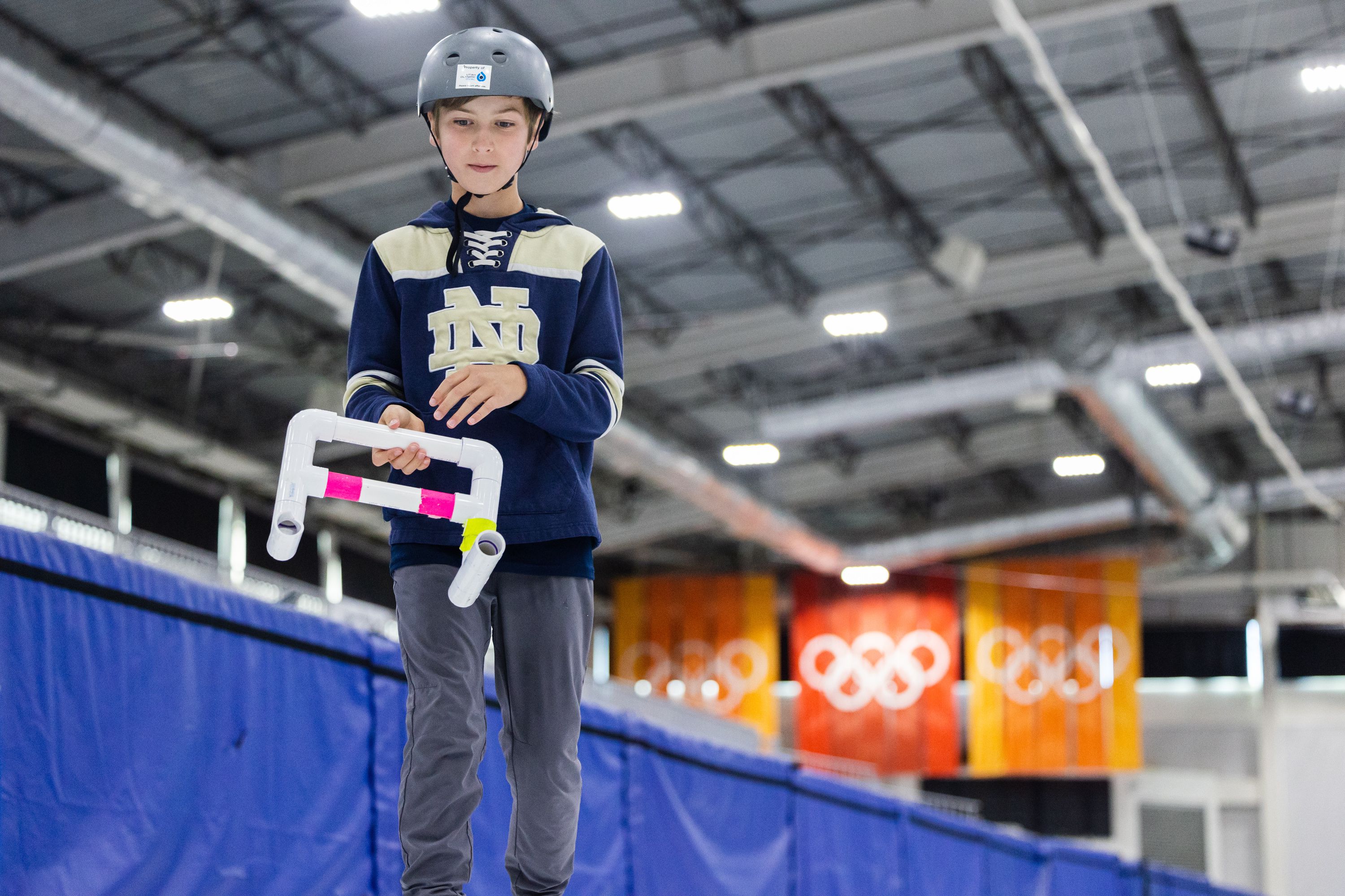 Ethan Marcheschi, 10, learns to curl at the Utah Olympic Oval in Kearns on June 16. France’s late entry could push the Olympic timeline until 2025.