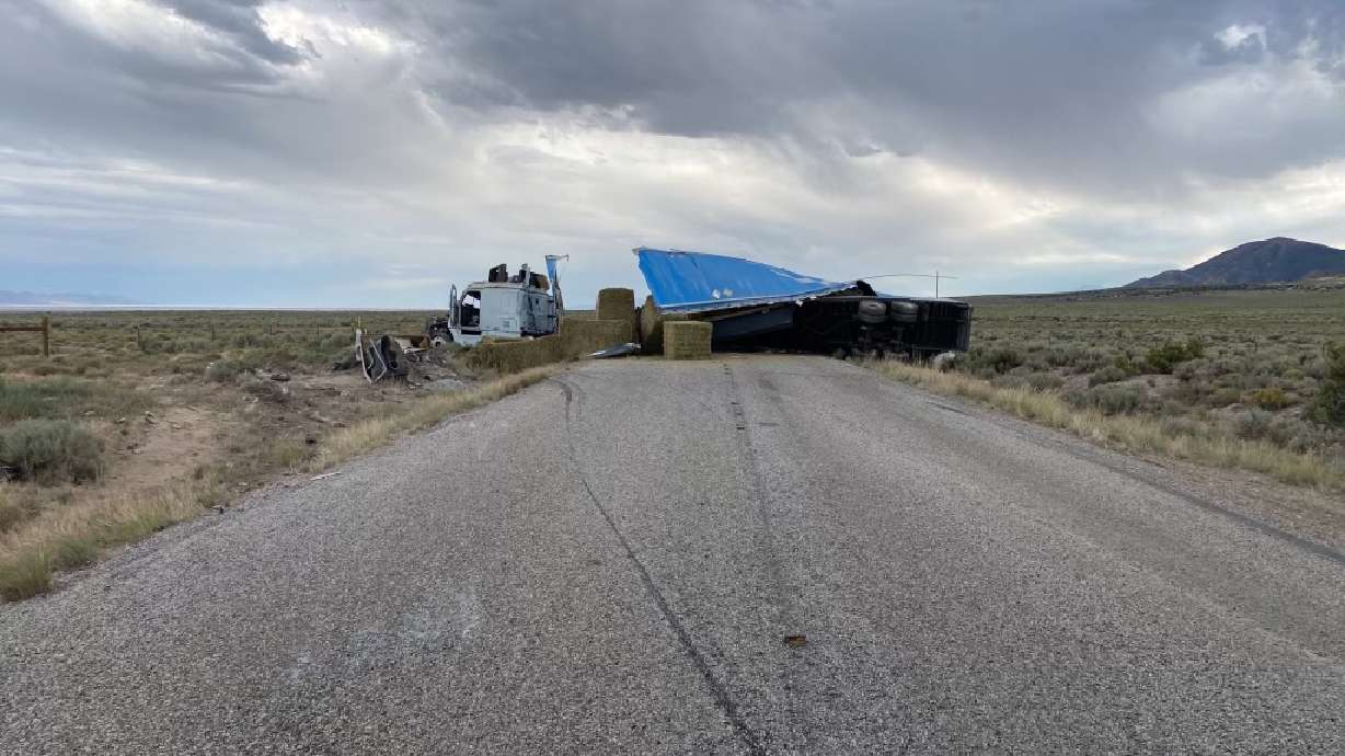 One person was killed after a semitruck rolled on state Route 30 near Rosette in Box Elder County.