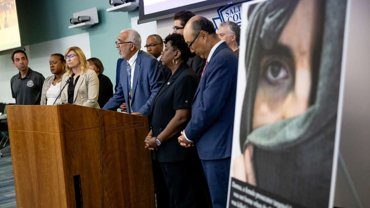 Salt Lake County District Attorney Sim Gill and prosecutors from across the nation announced their support Thursday for a nationwide effort to get U.S.-trained prosecutors in Afghanistan, who are now in hiding from the Taliban, out of the country.
