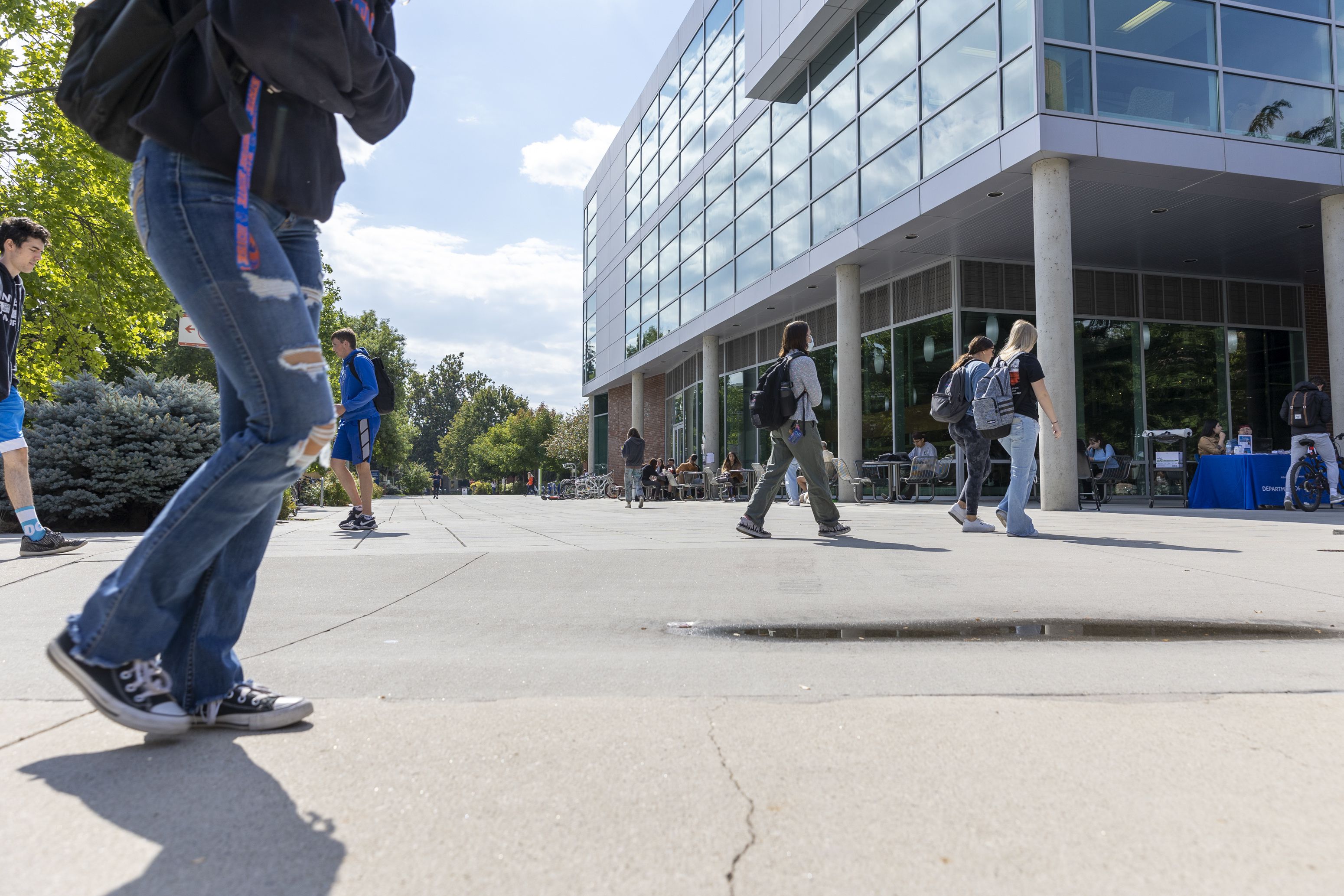 Students at Boise State University Sept. 22, 2022. Democrats and Republicans are bringing different ideas to the table on how to deal with rising costs of higher education.