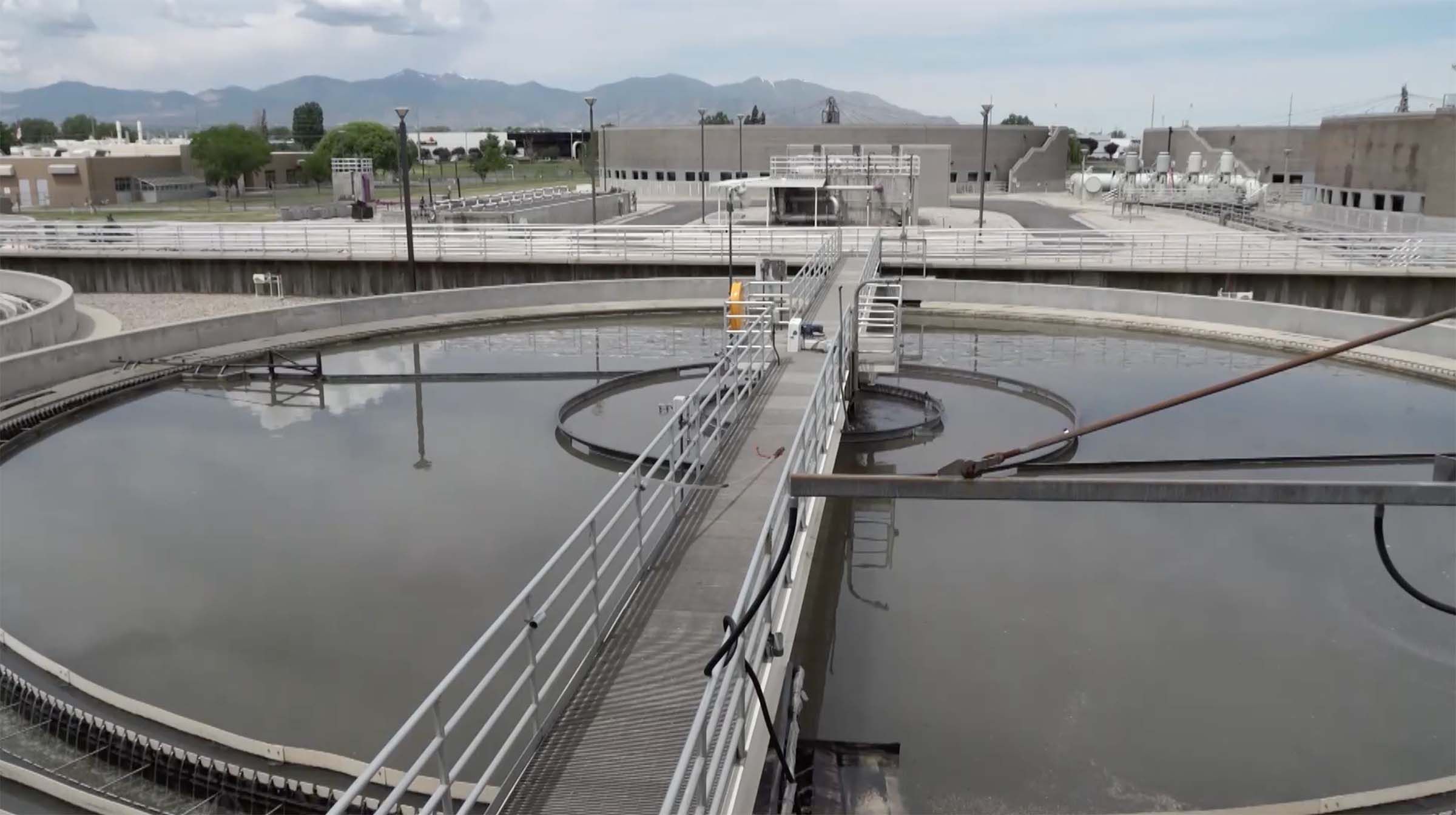 A wastewater treatment plant in Salt Lake City is pictured on April 15, 2020. Legislation aimed at fighting future pandemics passes Senate committee.