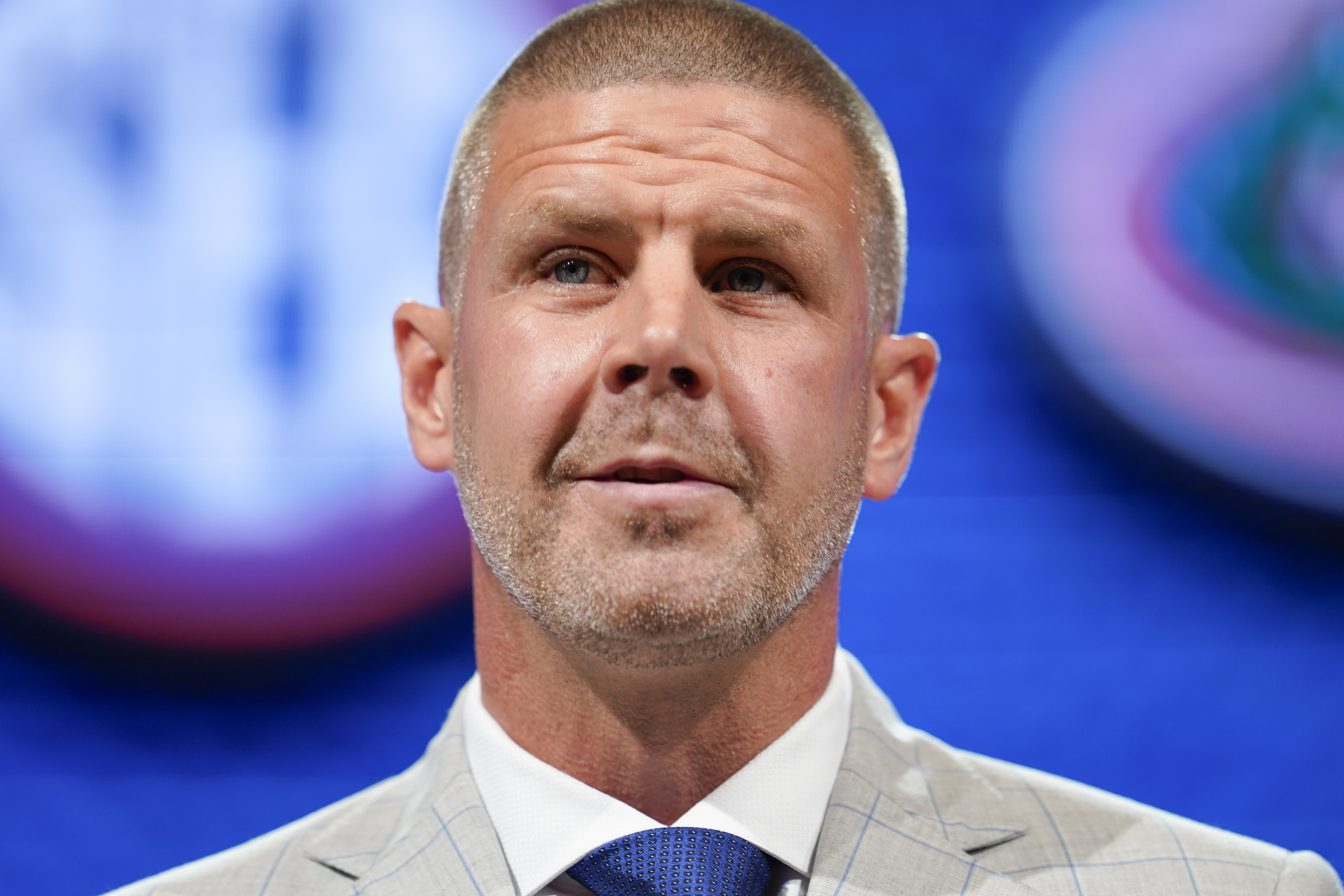 Florida head coach Billy Napier speaks during NCAA college football Southeastern Conference Media Days, Wednesday, July 19, 2023, in Nashville, Tenn.