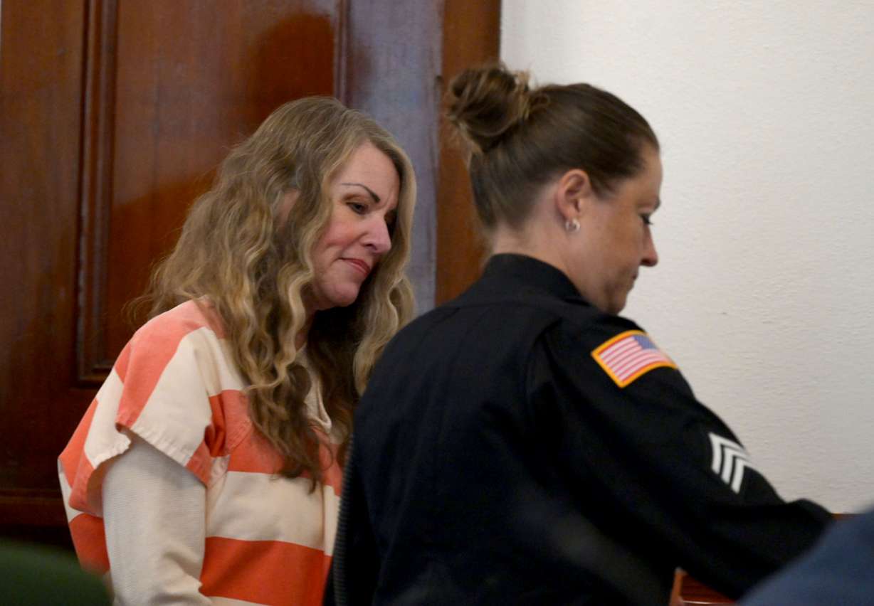 Lori Vallow Daybell at her sentencing in St. Anthony, Idaho, Monday. In May, Vallow Daybell was found guilty on six counts that included murder, conspiracy and grand theft related to the deaths of 16-year-old Tylee Ryan and 7-year-old JJ Vallow, and Tammy Daybell, the spouse of Chad Daybell.