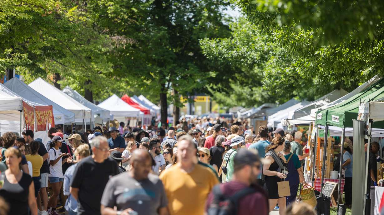 The Salt Lake City Farmers Market at Pioneer Park in Salt Lake City, June 3, 2023. Event organizers are exploring alternative locations for the site this year, as the park undergoes a makeover starting in March.