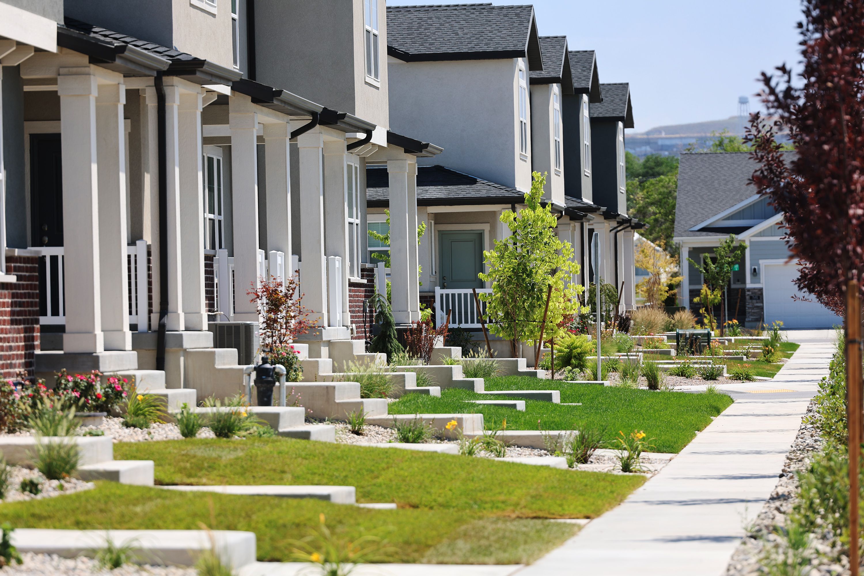 Ivory Homes’ Gabler’s Grove development is in Magna on July 25. Utah home prices are down from last year but tracking upward.