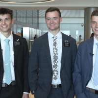 3 times the joy as triplet missionaries arrive home together
