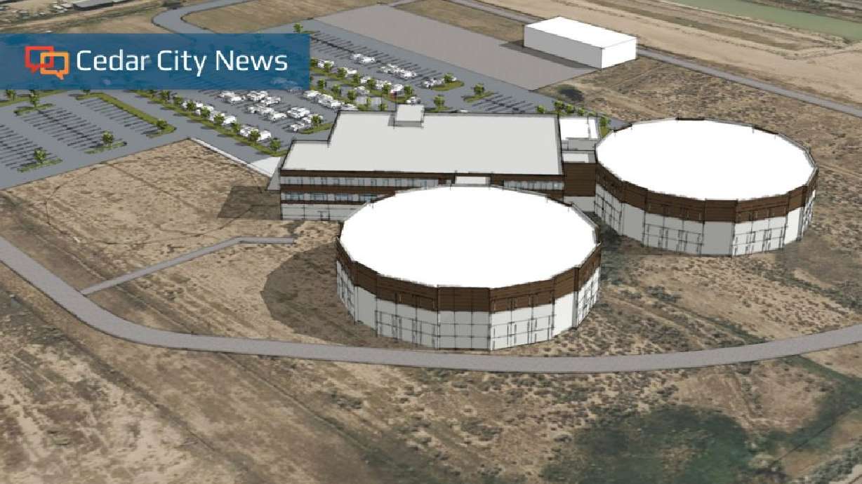 This architectural drawing shows what Iron County's planned jail and sheriff's complex might look like in Cedar City.