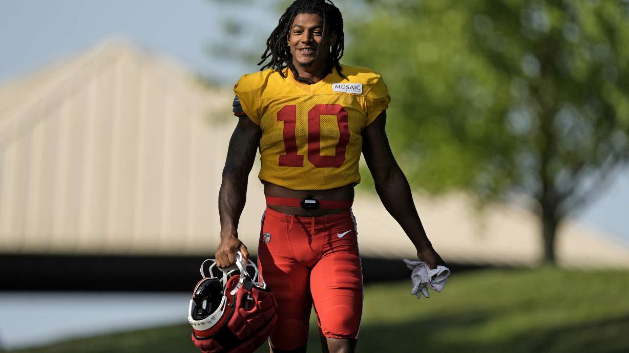 Kansas City Chiefs running back Isiah Pacheco arrives at NFL football training camp Friday, July 28, 2023, in St. Joseph, Mo.