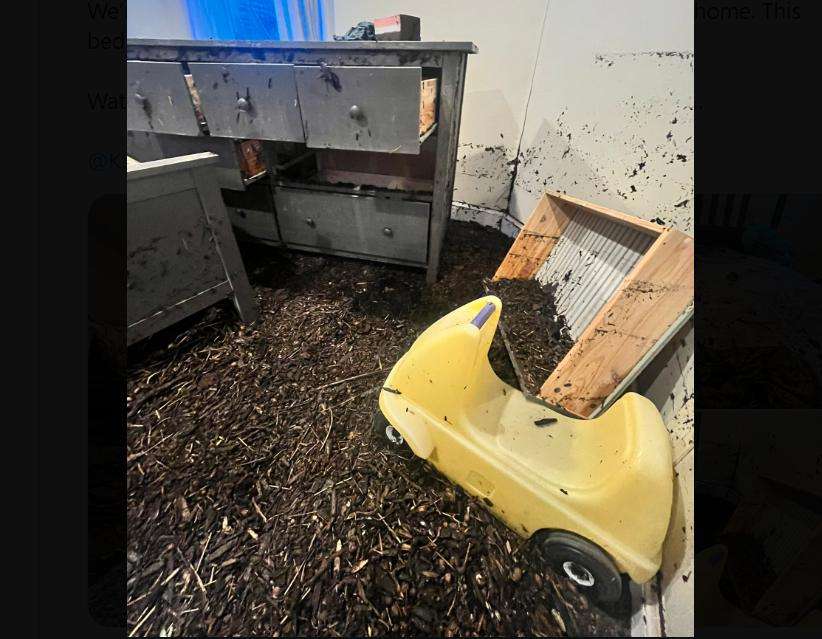 The basement of Erin Longacre's Draper home filled with water, mud and wood chips when an intense rainstorm moved through the Salt Lake Valley Friday night. The storm left Draper with flooded with multiple street closures, a sinkhole and mudslides.