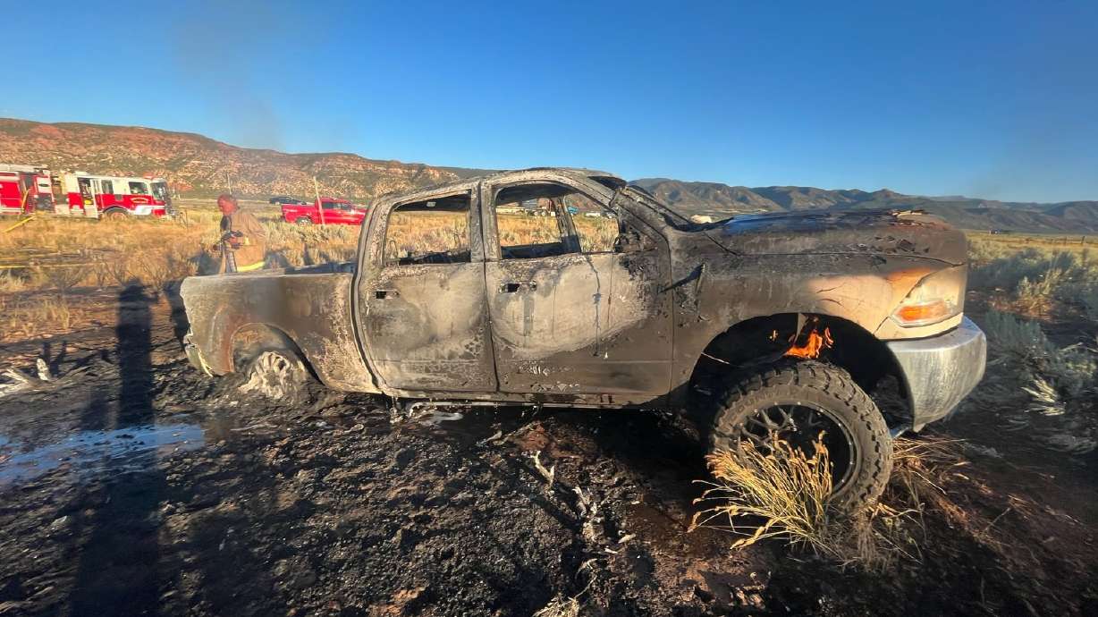 A man in his 30s died Friday from injuries after escaping his truck that caught fire on I-15 in Iron County.