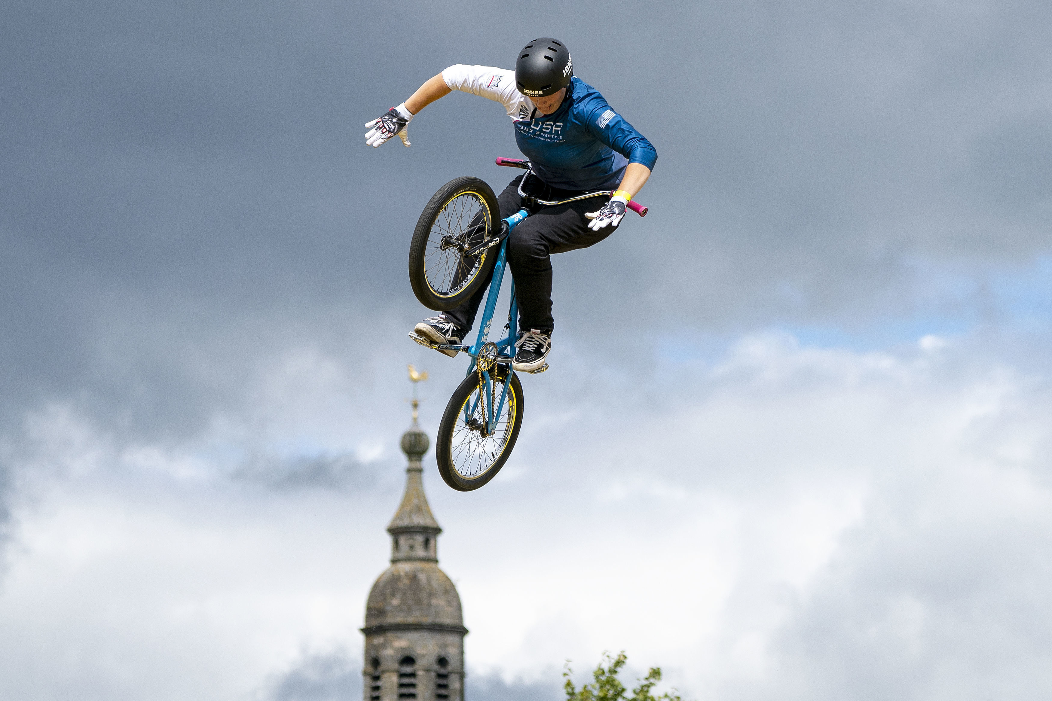 United States' Hannah Roberts competes in the women's Elite Qualification in the BMX Freestyle during day four of the 2023 UCI Cycling World Championships at the Sir Chris Hoy Velodrome, Glasgow, Sunday, Aug. 6, 2023. 
