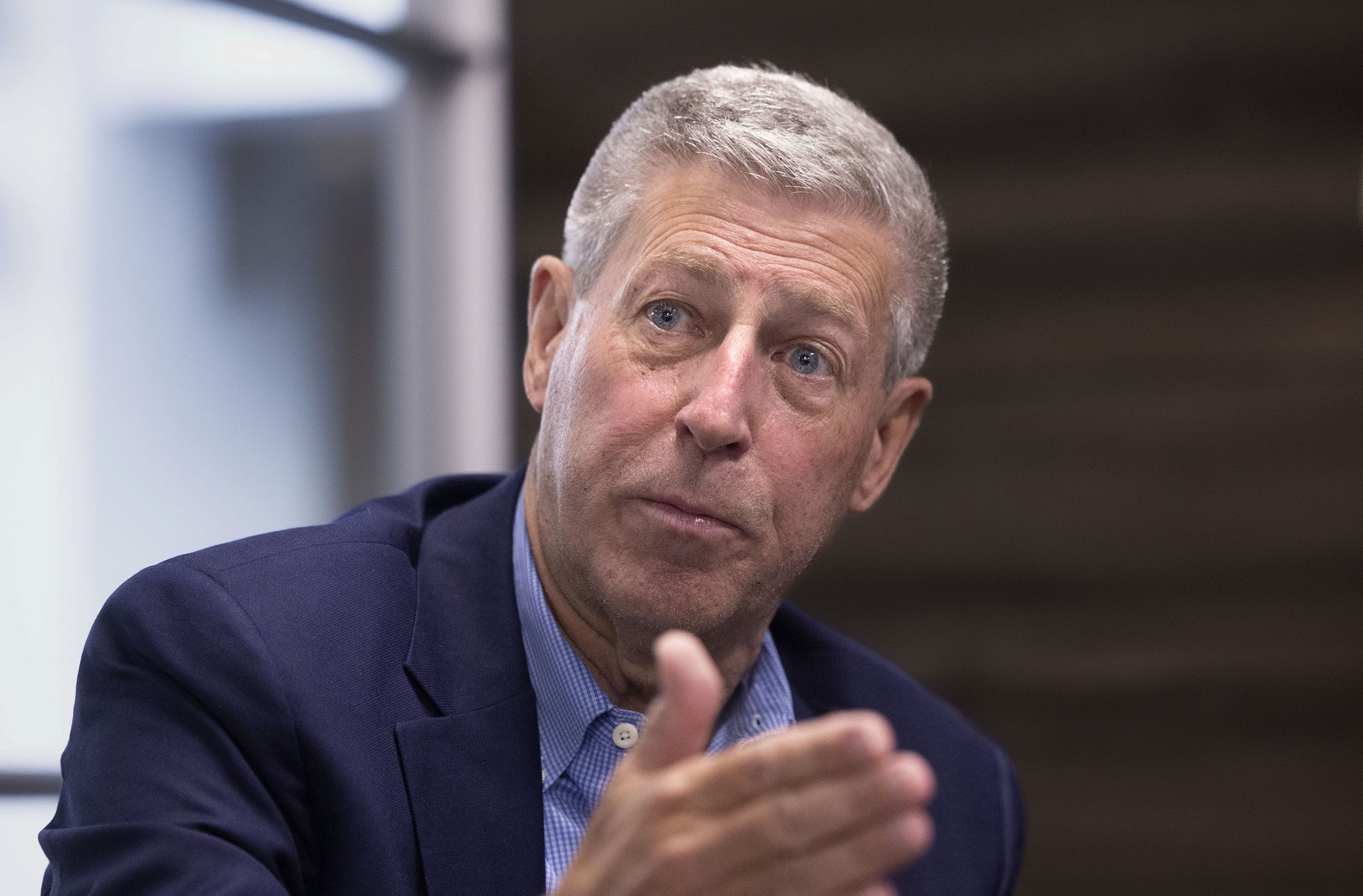 Bruce Hough answers interview questions at the Deseret News office in Salt Lake City on Aug. 3. Hough is a Republican primary candidate for the 2nd Congressional District seat being vacated by Rep. Chris Stewart.