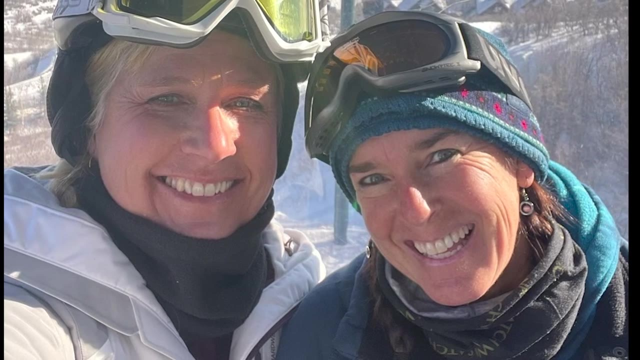 Cindy Del Francia, left, with Melinda Romney. Romney was killed in a motorcycle crash after being T-boned by a car.