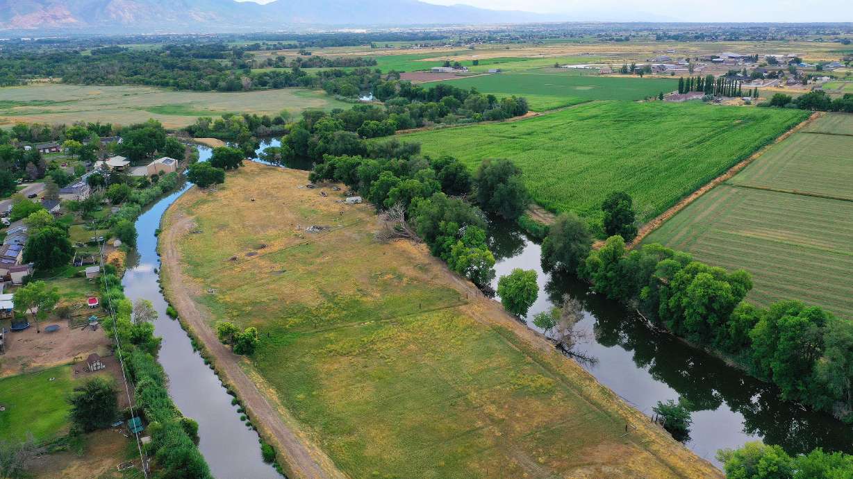 The Weber River and Warren Canal in Weber County on July 26. Brad Blanch, a West Weber resident, wants to lease several hundred acre-feet of water to benefit the Great Salt Lake.