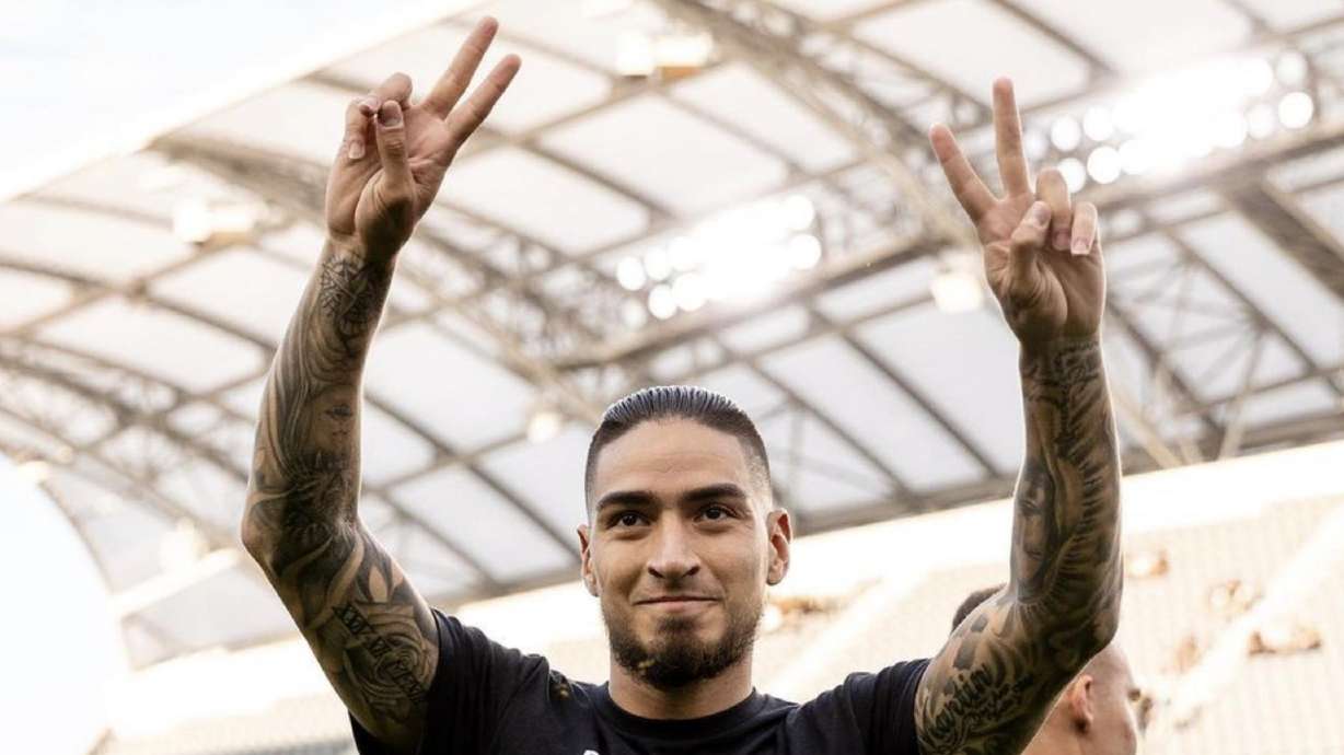 Chicho Arango greets his former fanbase at BMO Stadium in Los Angeles.