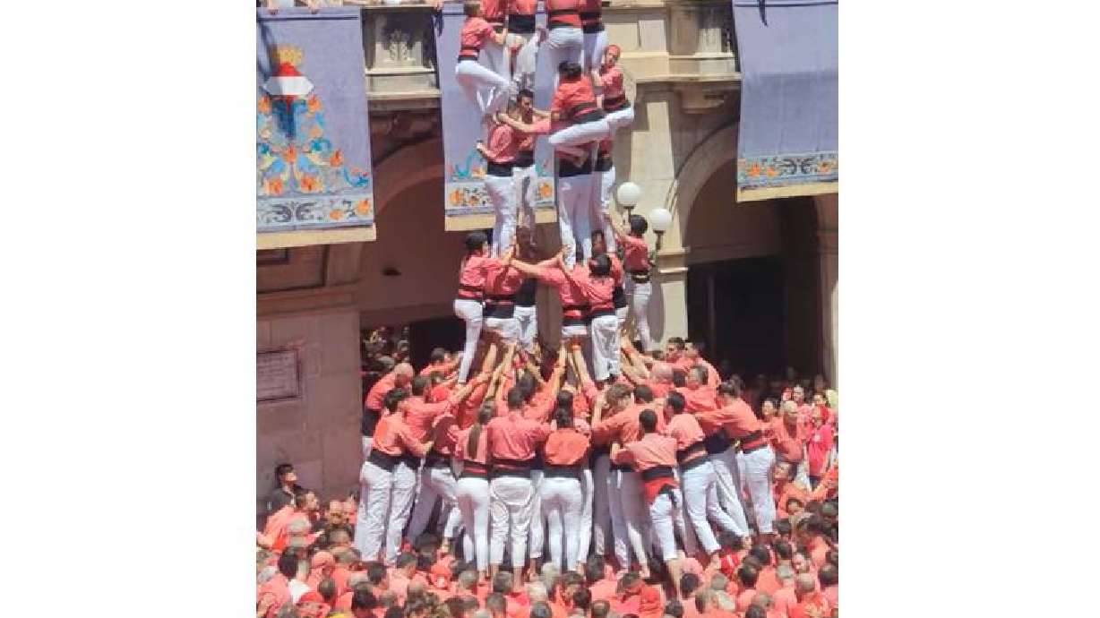 A seriously impressive human tower in Valls, Tarragona, Spain, June 23.