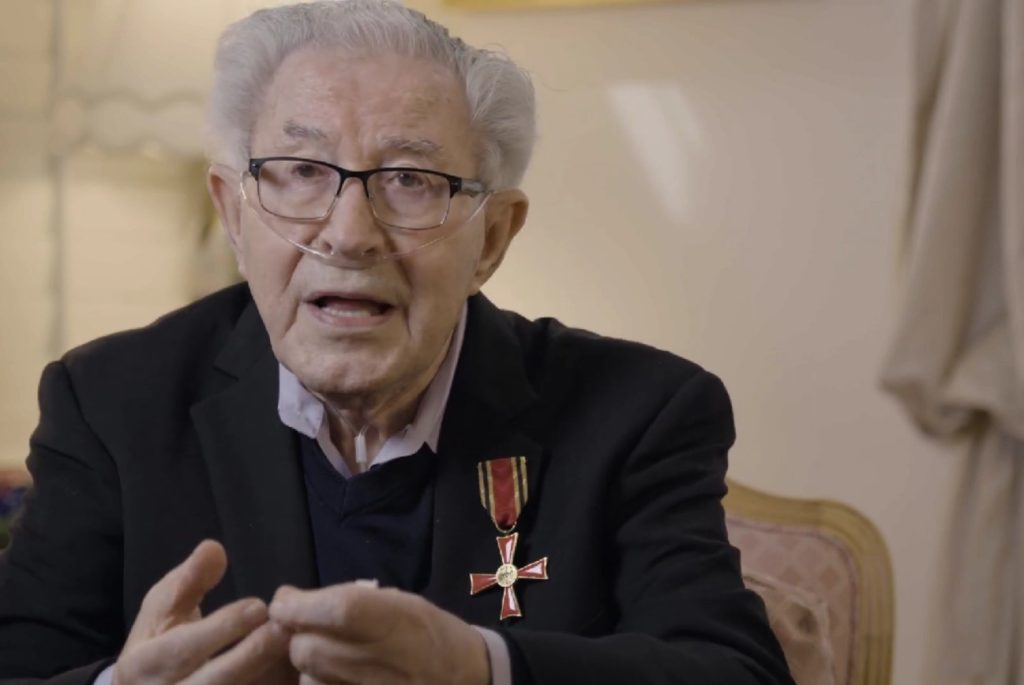 Ben Lesser speaks about his experiences in the Holocaust in a film created by Utah Tech Students “Commit to Living a Life That Has Meaning – A Life That Matters,” St. George, Utah.