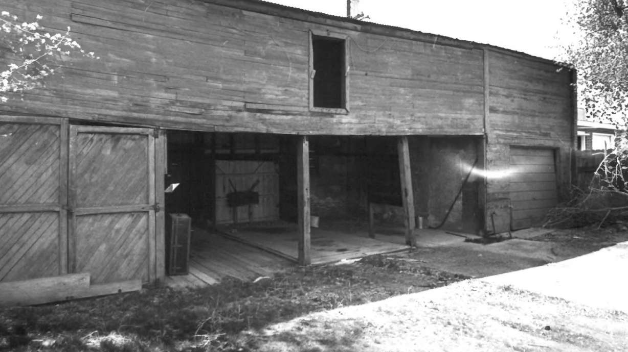 A photo of the north side of the carriage house on the historic Beer Estate property taken in April 1977. The Salt Lake City Council passed a zoning amendment last week paving the way for its owner to rebuild it for a future dwelling.