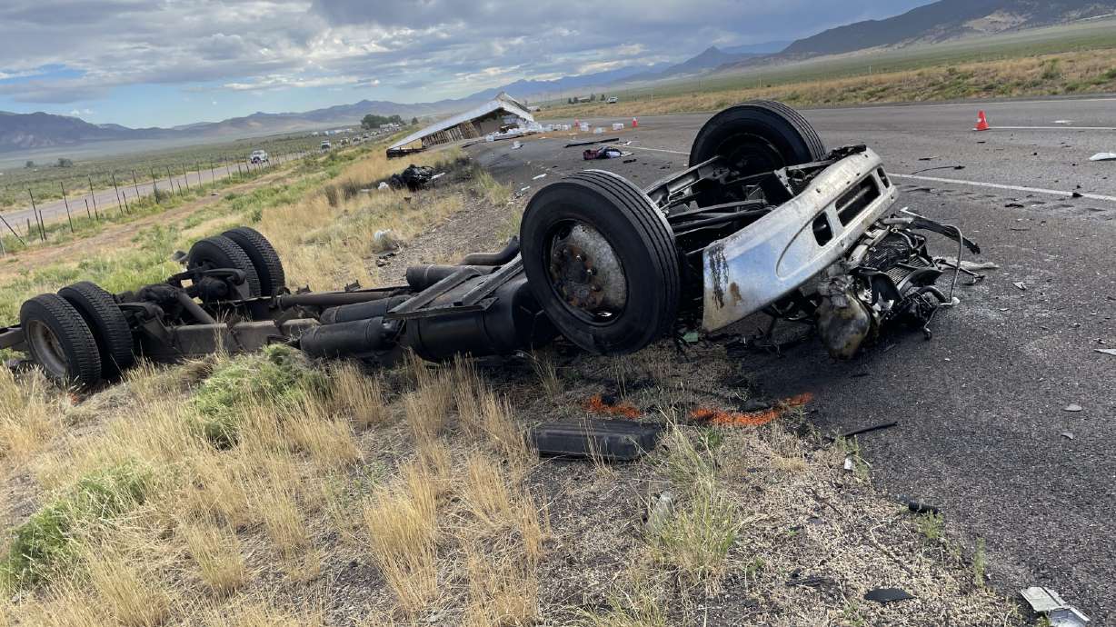 The driver of a box truck who was killed after his vehicle rolled and was struck by a semitruck on I-15 last week has been identified as a Wisconsin man.