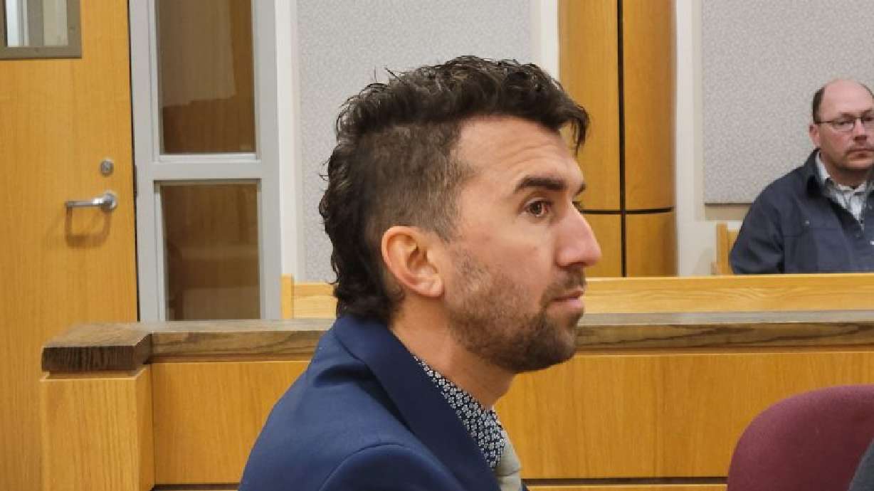 Direct Action Everywhere advocate Curtis Vollmar during his trespassing and disorderly conduct trial in Beaver, April 25. He will be receiving a share of $52,000 and legal fees from Beaver County after it agreed to settle a federal civil rights lawsuit.