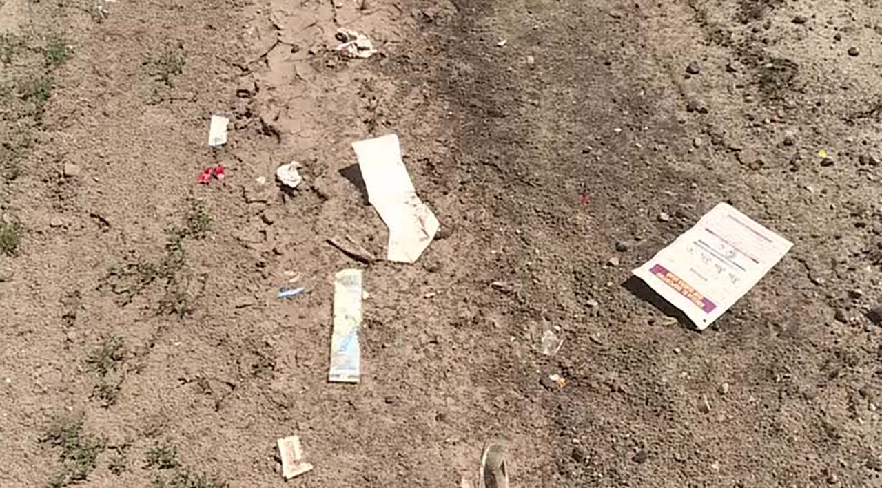Trash is seen near Tibble Fork Reservoir in American Fork Wednesday. Some people who visit the area say it is littered with trash and graffiti.