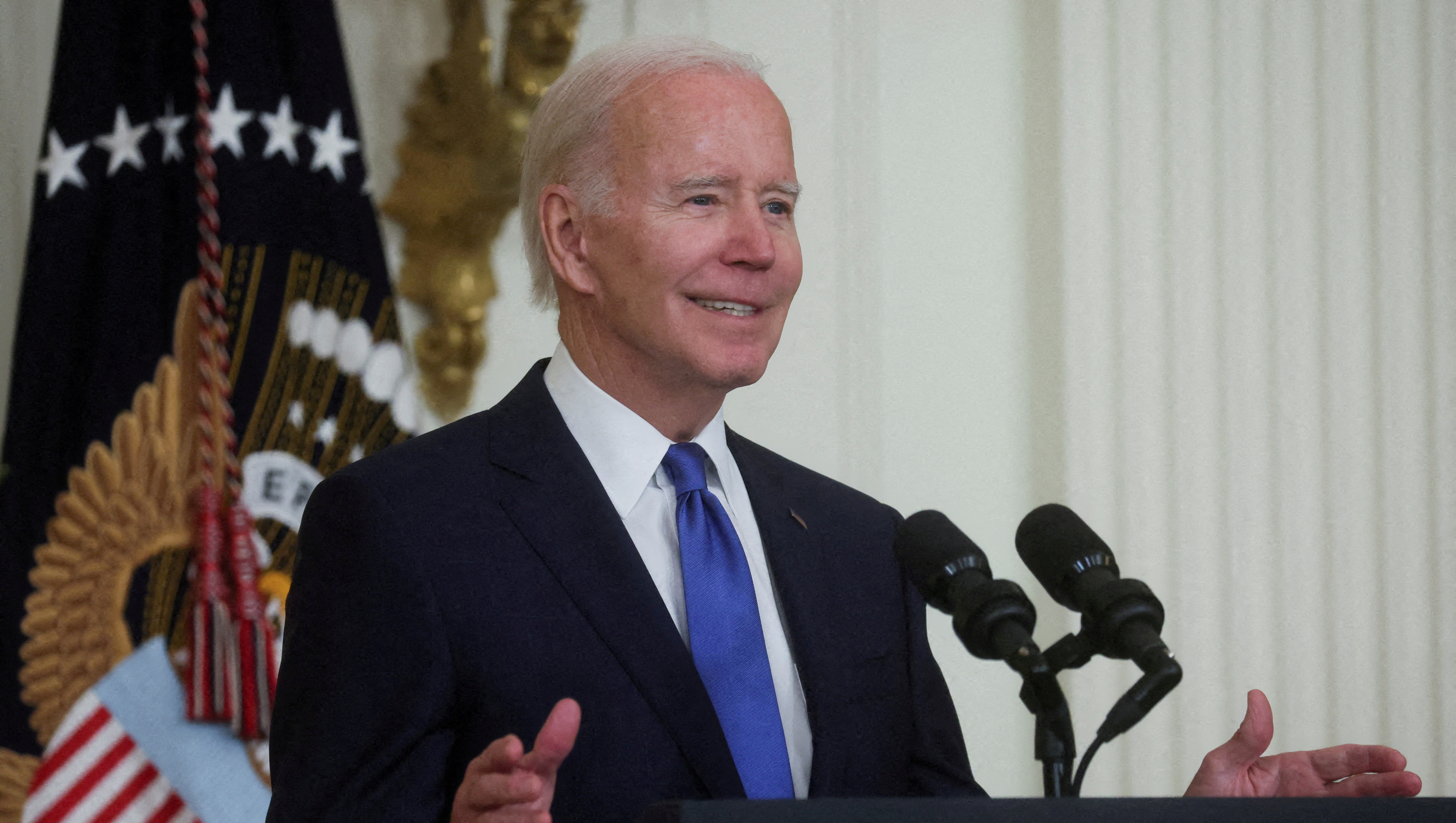 President Joe Biden speaks in the East Room of the White House in Washington, Nov. 2, 2022. A Republican lawmaker asked the National Archives on Thursday for emails between President Joe Biden and his 53-year-old son.