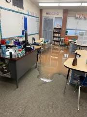 Water soaked a classroom at East Elementary School.