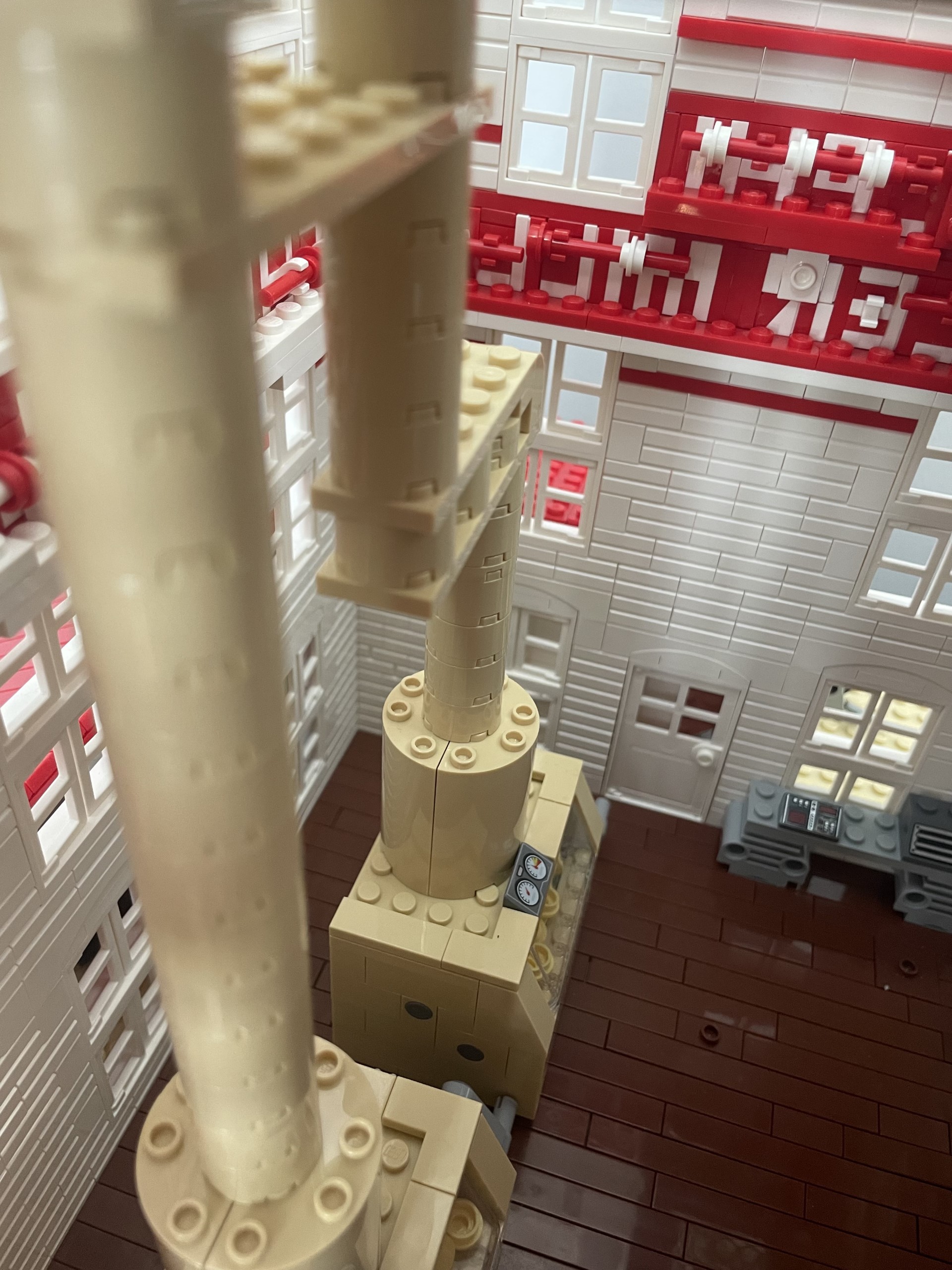 Lehi resident Valli Isenhour built a Lego model of the Lehi Roller Mills. The inside of the Lego mill includes pipes and conveyor belts similar to the actual building in Lehi, Utah.