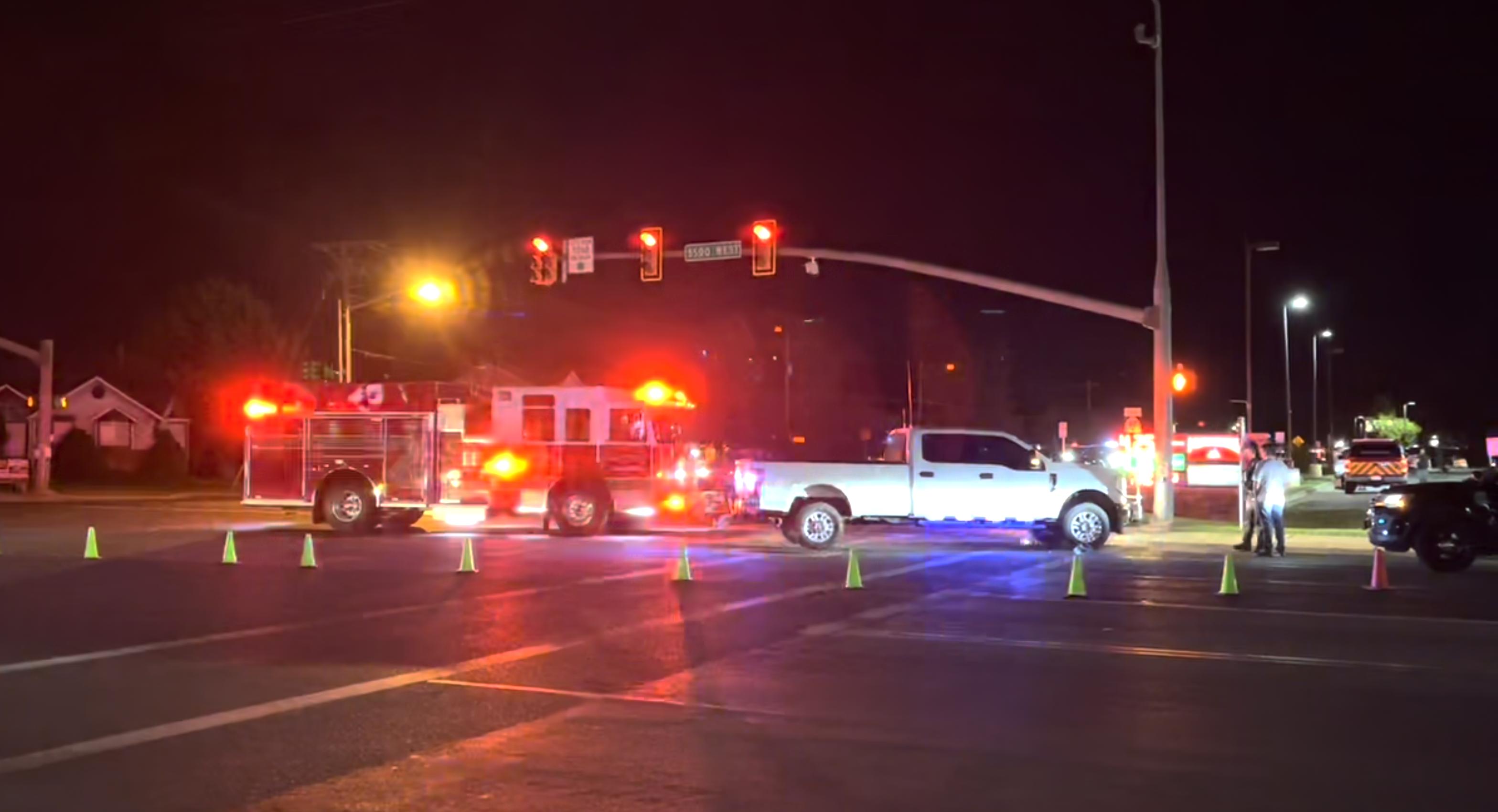 Emergency crews investigate the scene of a crash at 3500 W. 5600 South in Roy, where a 31-year-old motorcyclist died Friday evening. 