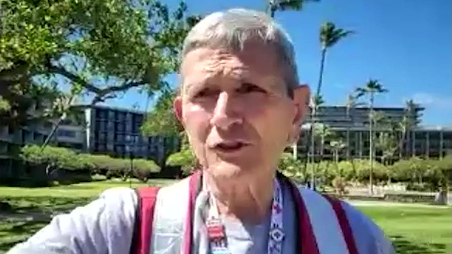 David Kenison, from Orem, Utah, speaks to KSL-TV about his experience over Zoom. Kenison is from Orem and is one of the Utah Red Cross volunteers who just got to Maui in the past couple of days to start helping.