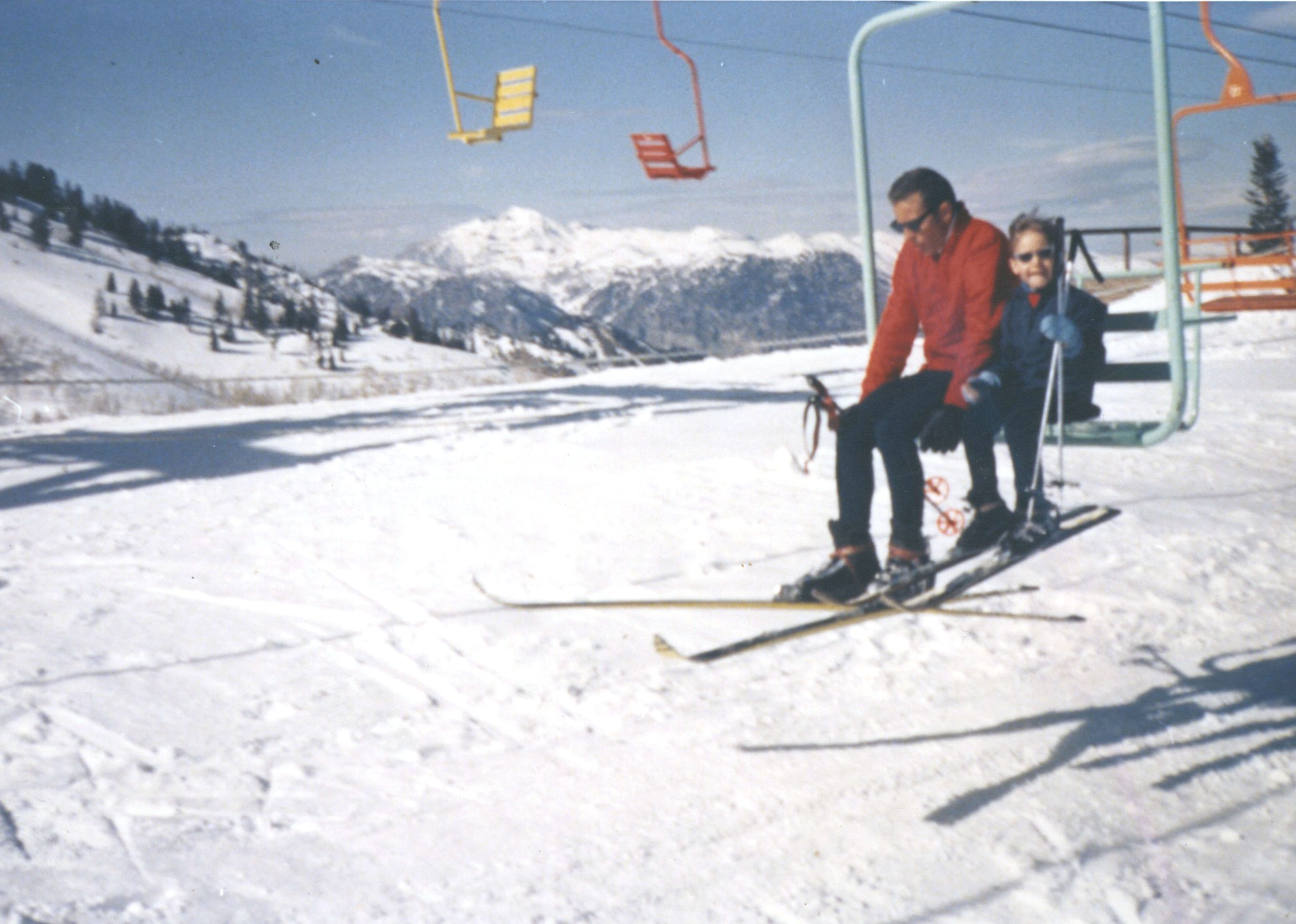 Butch Hoffman’s passion for skiing was impactful on a grand scale. He was a master at helping hundreds of racers to challenge and achieve their potential. Butch Hoffman and daughter Heidi Hoffman ride the chairlift at Snowbasin Ski Resort in 1967.
