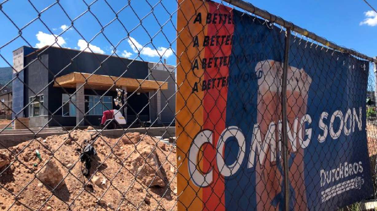 The site of a Dutch Bros. under construction on South Main Street in Cedar City on July 19. Washington County leads the state in terms of business growth over the last three years, a study shows.