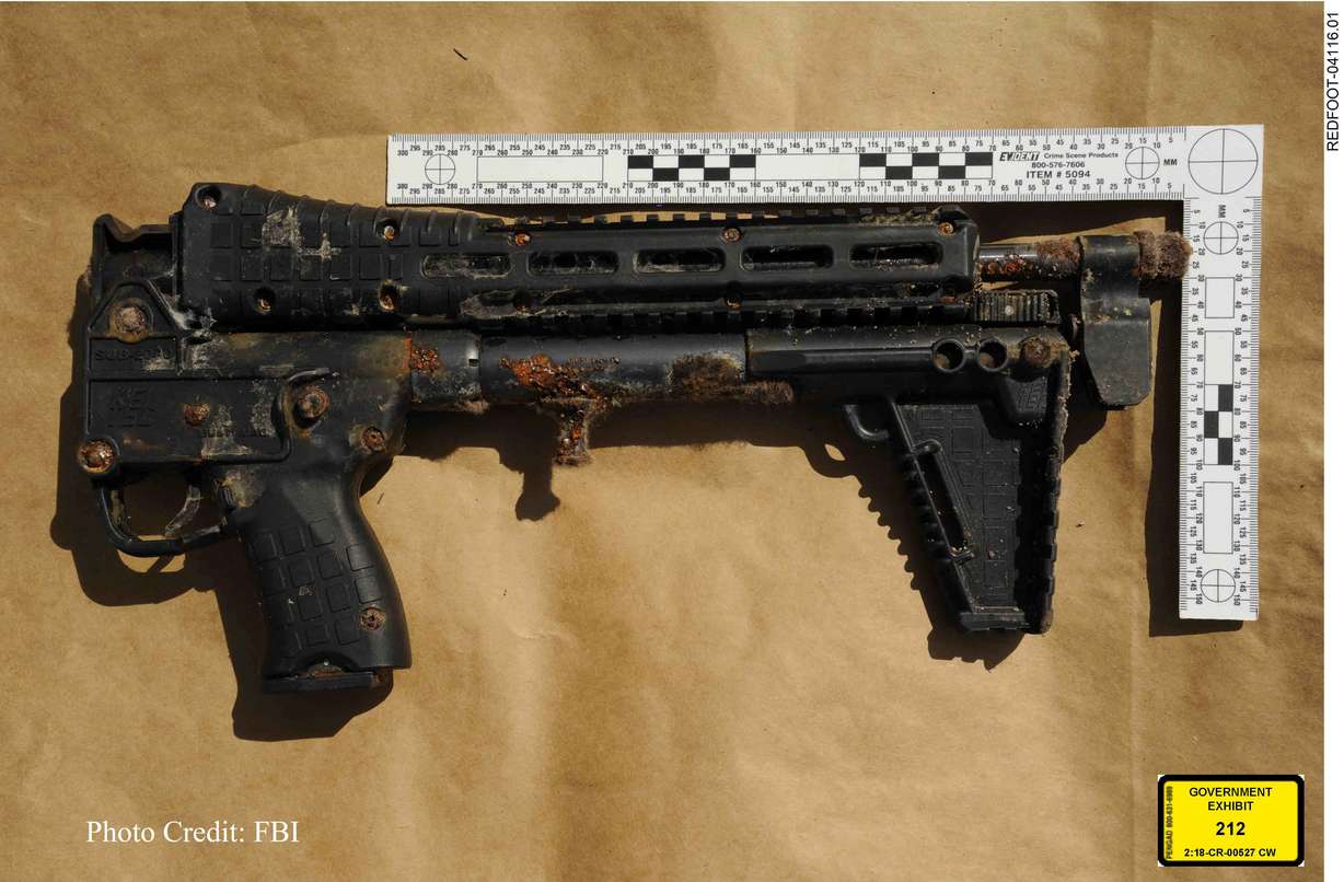 The KelTec Sub-2000 9 mm folding rifle thought to be connected to a 2018 shooting near Randlett on the Uintah and Ouray Indian Reservation. Brandon Redfoot was found guilty of murder in the shooting death of Julio Rodriguez Friday.
