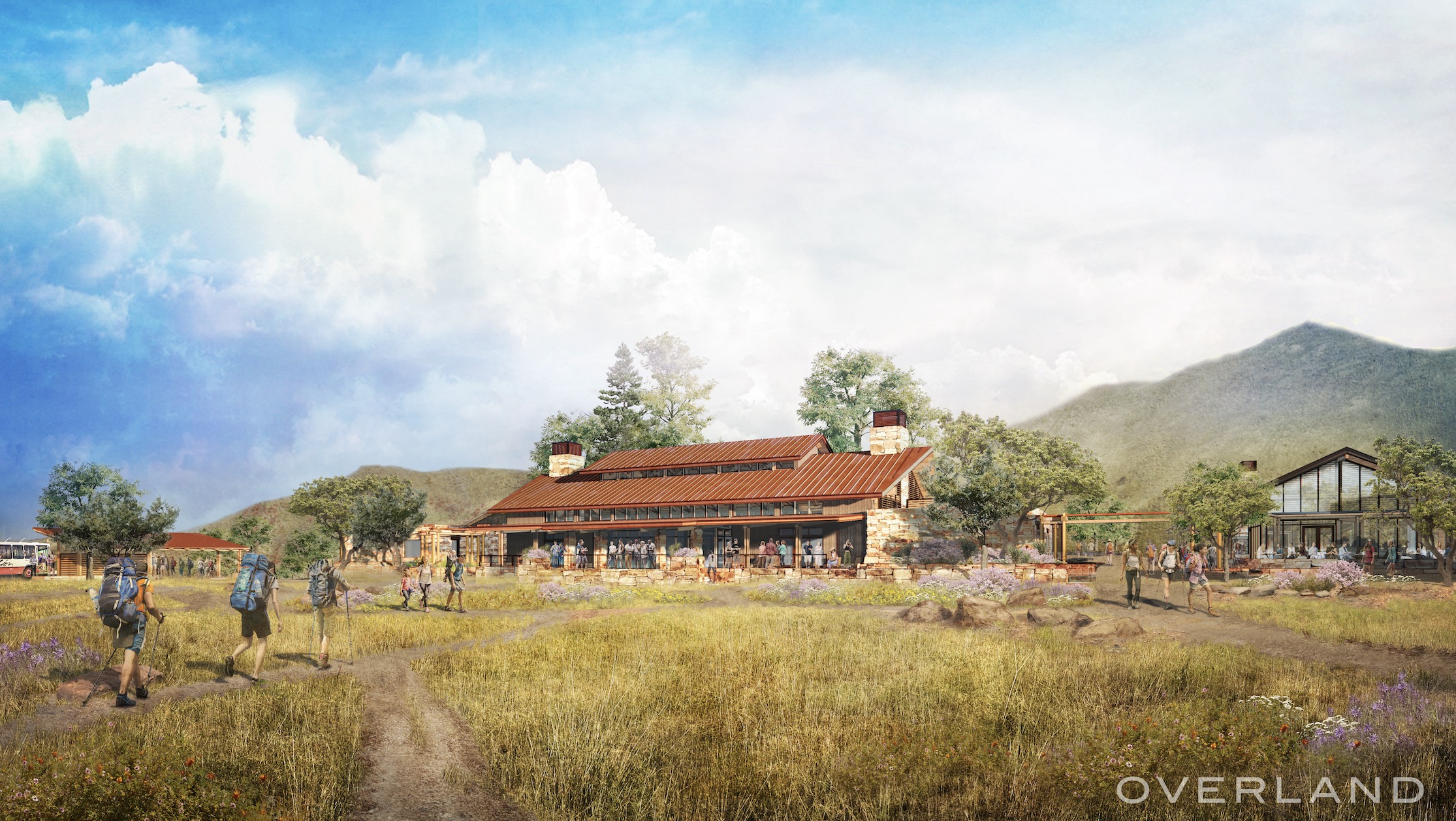 A rendering of the future Zion National Park Discovery Center. The learning center, which will be located just outside of the park's east entrance, is slated to open in 2025.