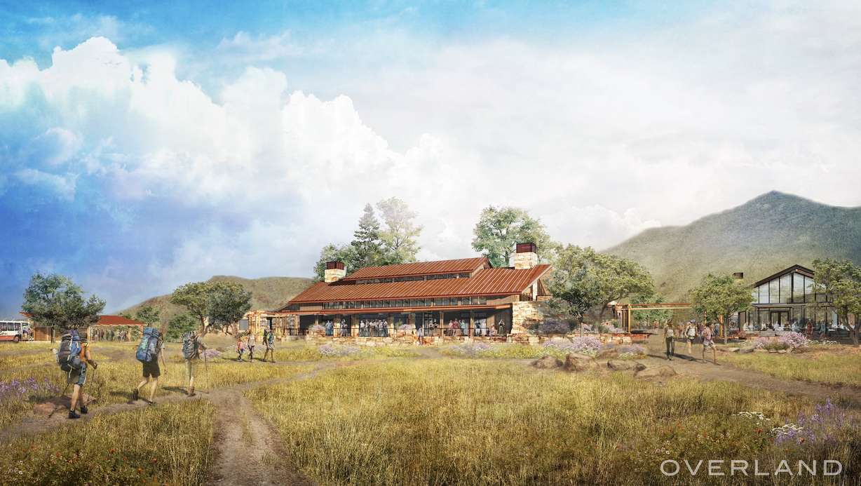 A rendering of the future Zion National Park Discovery Center. The learning center, which will be located just outside of the park's east entrance, is slated to open in 2025.