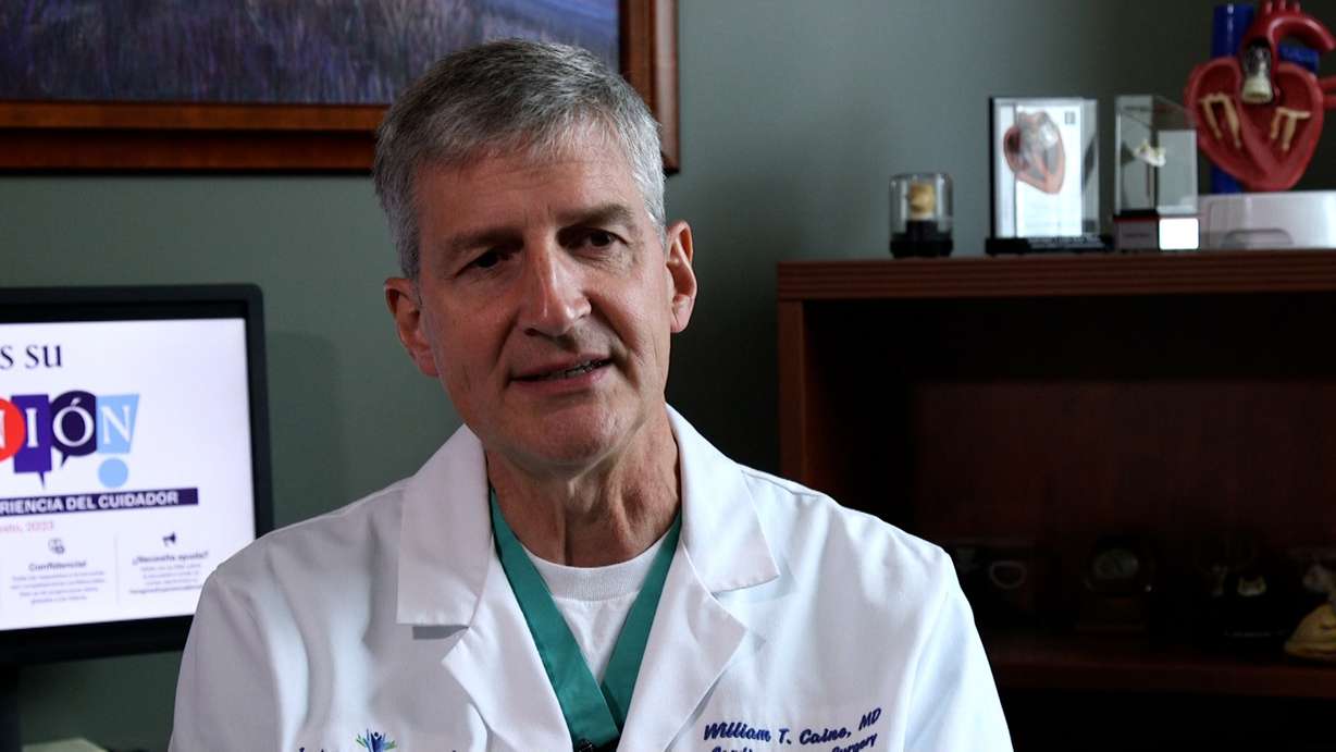 Intermountain Health thoracic surgeon William Caine speaks about the heart transplant program.
