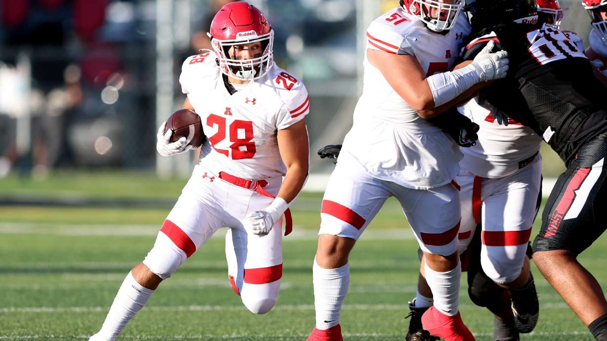 West and American Fork play in Salt Lake City on Friday, Aug. 25, 2023. American Fork won 45-21.
