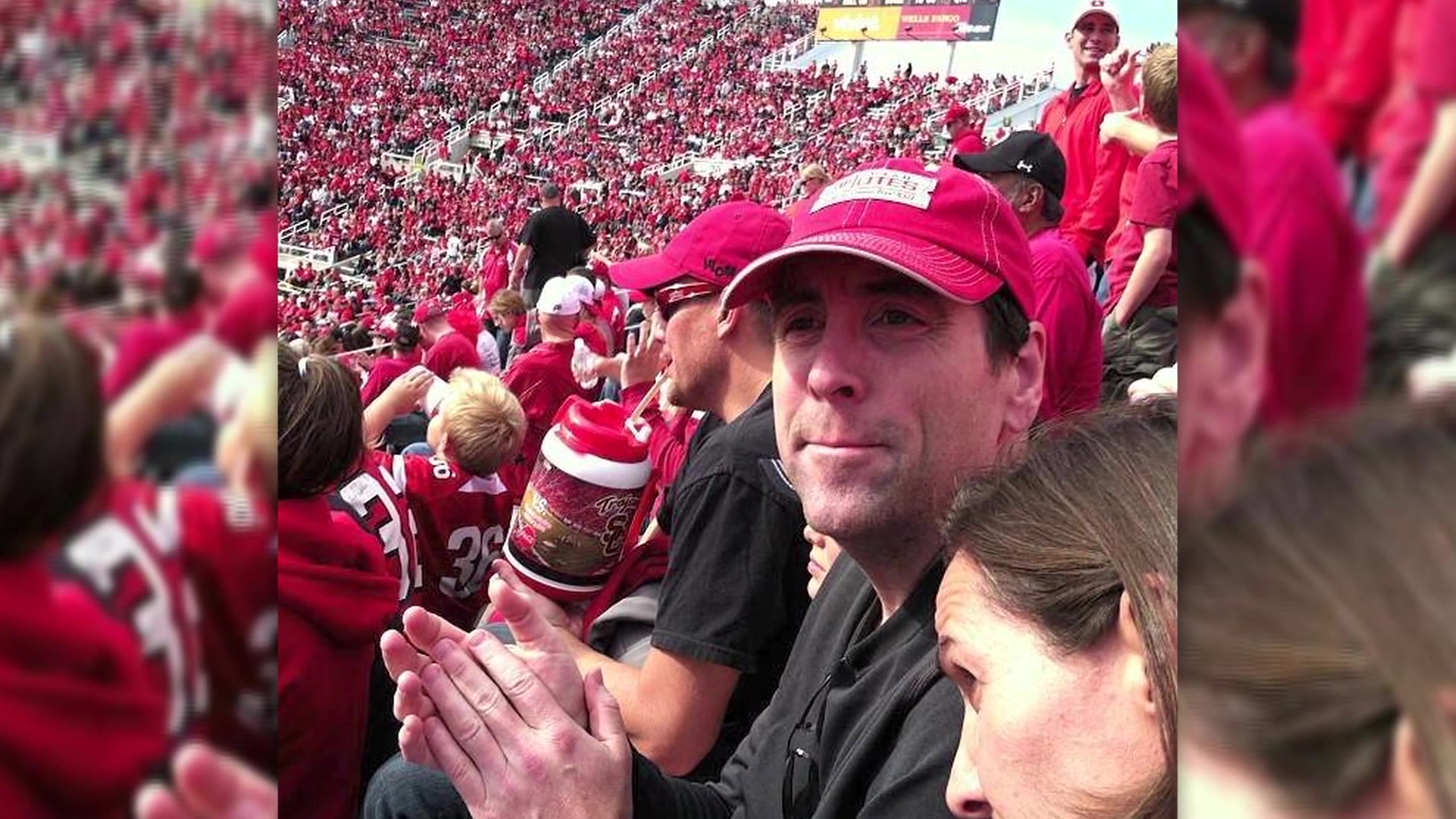 Phil Bailey at a U of U football game. He disappeared while snorkeling in Hawaii on Aug. 22.