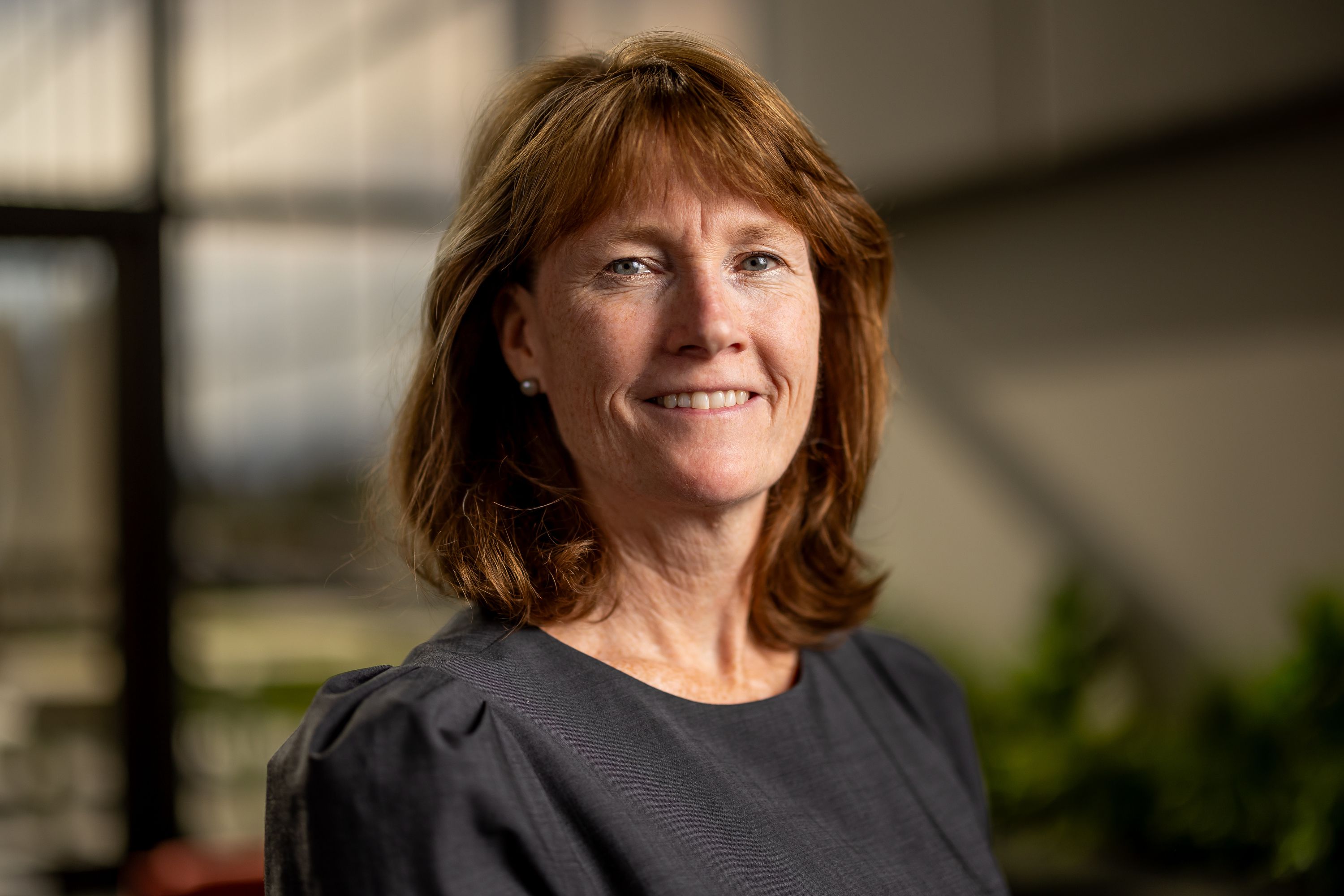 Sen. Kathleen Riebe, D-Cottonwood Heights, poses for a photo at the Deseret News in Salt Lake City on Aug. 16. Riebe is running to replace retiring Rep. Chris Stuart in Utah’s second congressional district.