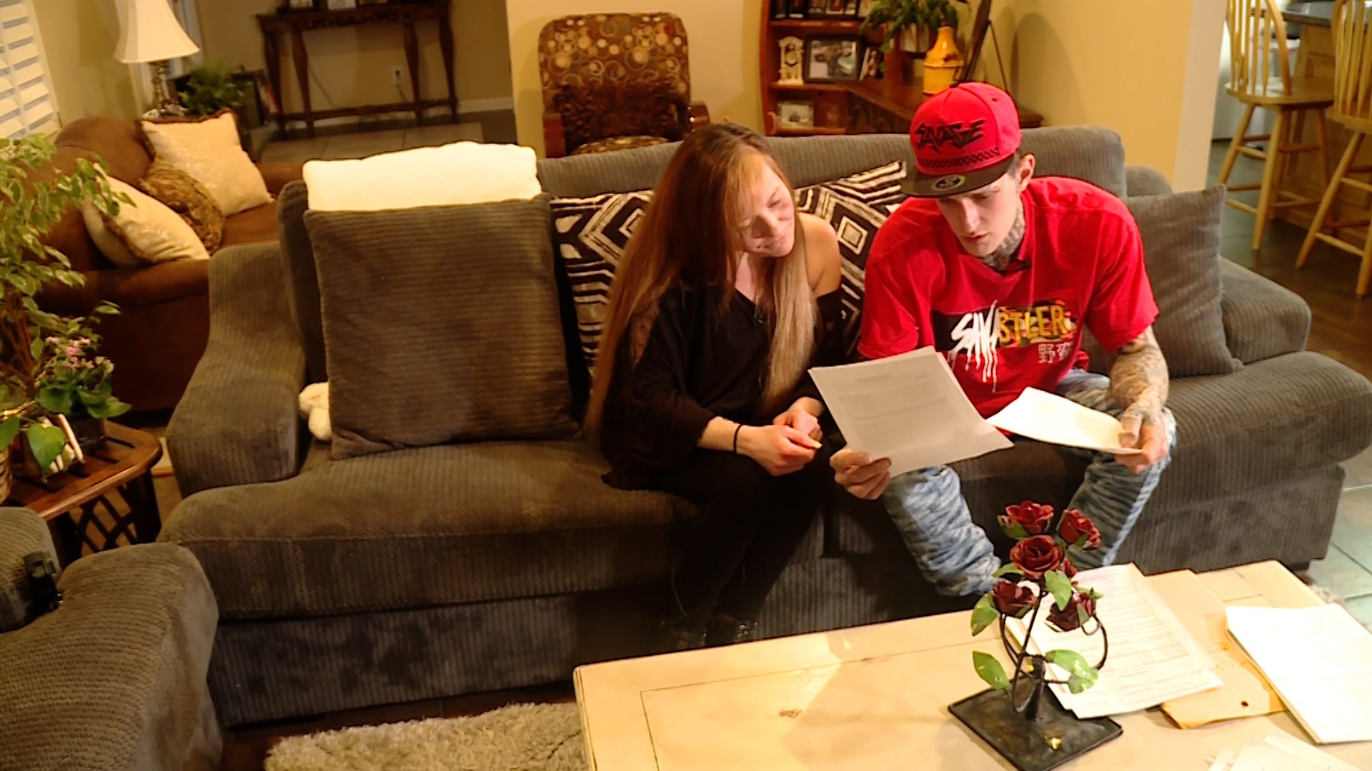 Morisha Quintana, left, and Joshua Johnson review conflicting drug test results in March.