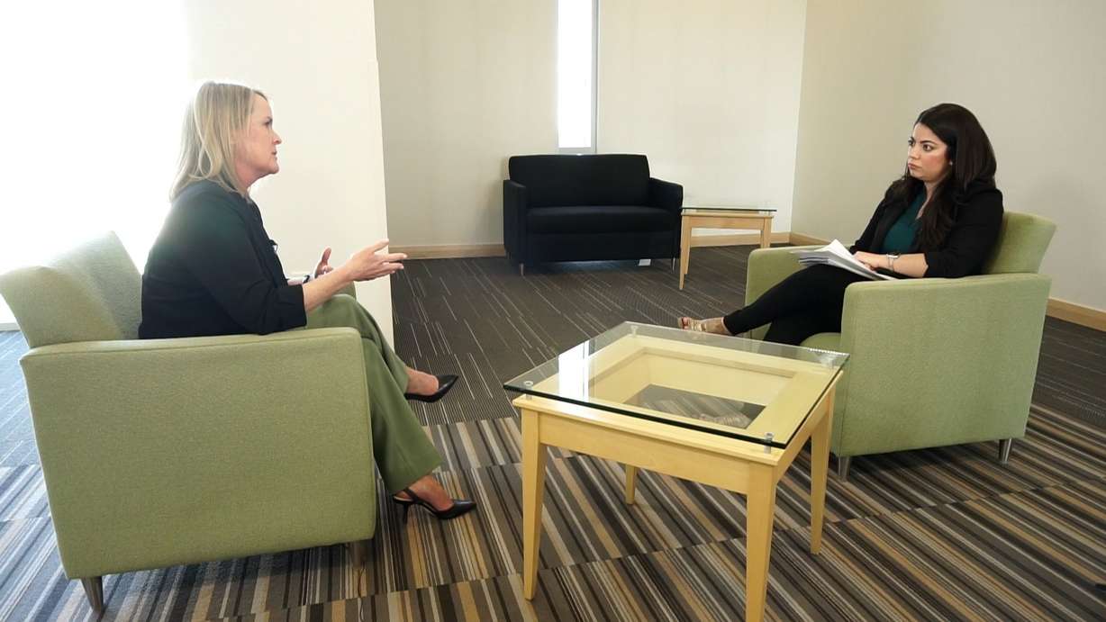 Utah Division of Child and Family Services Director Tonya Myrup speaks with the KSL Investigators in April.