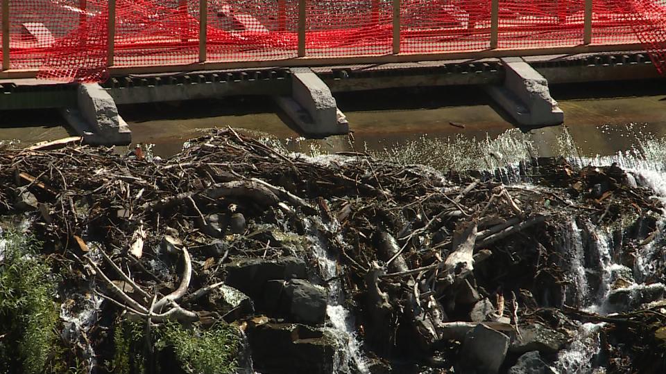 There is still a lot of debris at Bridal Veil Falls even though crews have worked for months to clean up the area.