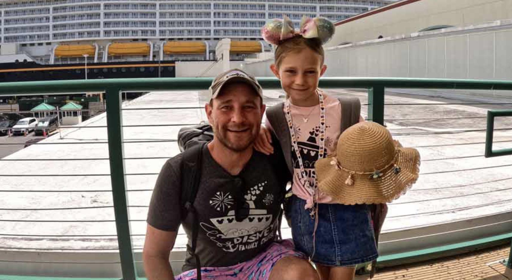 Josh and Emerson Myers are pictured during a recent trip to Disney World. It’s been nearly two and a half years since Emerson walked away from a rollover crash on a Nevada highway that took her mom’s life.