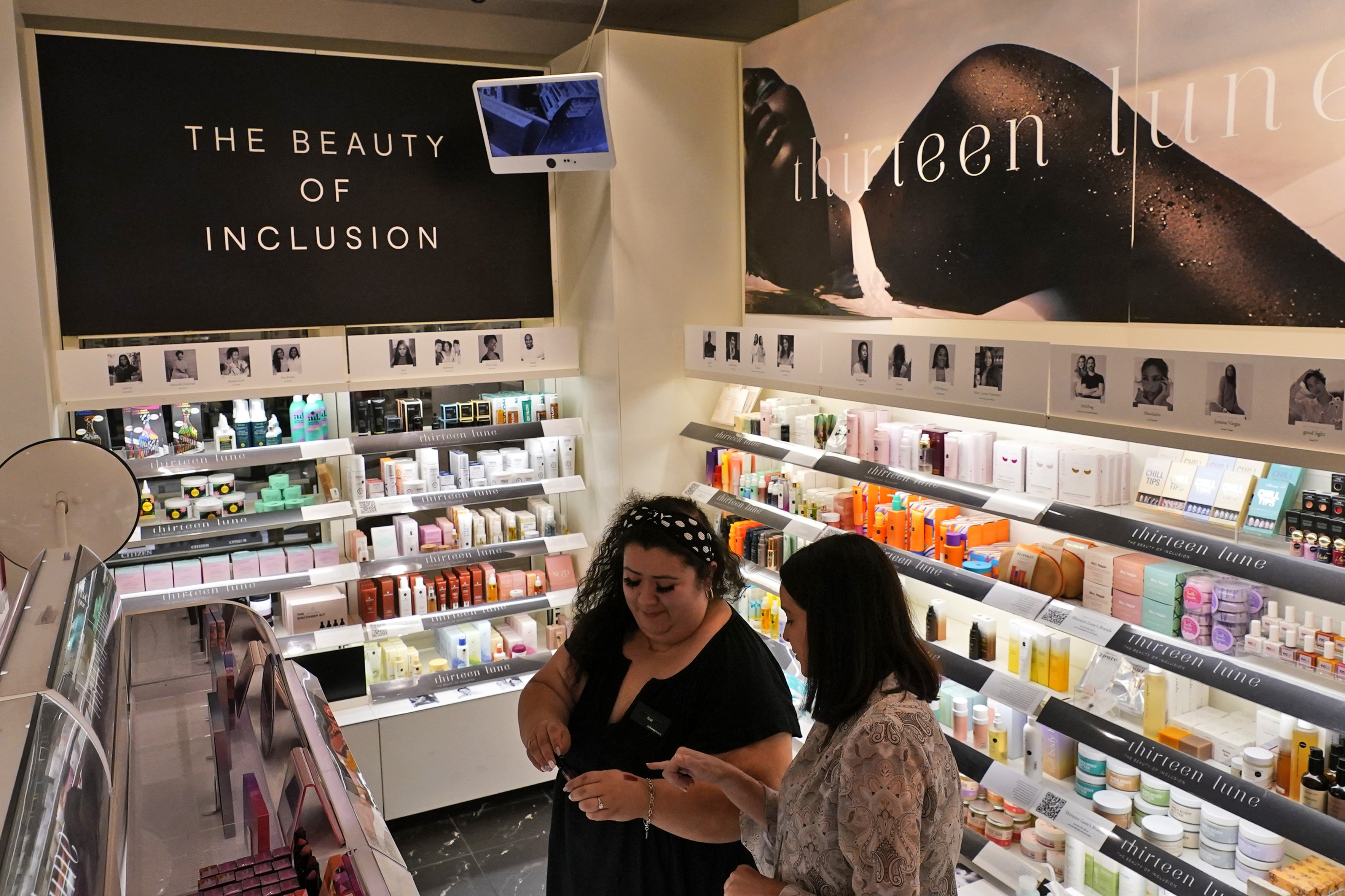 Beauty products are displayed at a JCPenney store in Frisco, Texas, Wednesday. The retailer has been been rebuilding its beauty business after Sephora announced a deal to leave the chain for rival Kohl's three years ago.