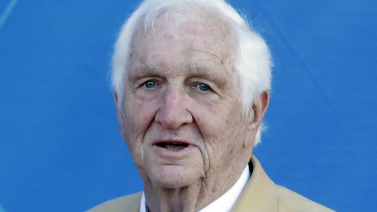 FILE - Former executive Gil Brandt poses during induction ceremonies at the Pro Football Hall of Fame, Saturday, Aug. 3, 2019, in Canton, Ohio. Gil Brandt, overshadowed by coach Tom Landry and general manager Tex Schramm as part of the trio that built the Dallas Cowboys into “America’s Team” in the 1970s, has died. He was 91. The Pro Football Hall of Fame says Brandt died Thursday morning, Aug. 31, 2023.